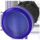 Indicatore luminoso, 22 mm, rotondo, in plastica, colore blu, gemma, liscia product photo