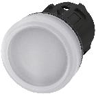 Indicatore luminoso, 22 mm, rotondo, in plastica, colore bianco, gemma, liscia product photo