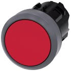 Pulsante, 22 mm, rotondo, in plastica, con ghiera in metallo, colore rosso product photo