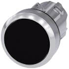 Pulsante, 22 mm, rotondo, in metallo lucido, colore nero, bottone product photo
