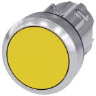 Pulsante, 22 mm, rotondo, in metallo lucido, colore giallo, bottone product photo