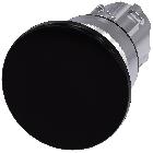 Pulsante a fungo, 22 mm, rotondo, in metallo lucido, colore nero, 40 mm product photo