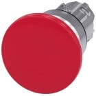 Pulsante a fungo, 22 mm, rotondo, in metallo lucido, colore rosso, 40 mm product photo