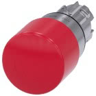 Pulsante a fungo di ARRESTO DI EMERGENZA, 22 mm, rotondo, in metallo lucido, colore rosso, 30 mm product photo