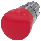 Pulsante a fungo di ARRESTO DI EMERGENZA, 22 mm, rotondo, in metallo lucido, colore rosso, 40 mm product photo