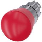 Pulsante a fungo di ARRESTO DI EMERGENZA, 22 mm, rotondo, in metallo lucido, colore rosso, 40 mm product photo