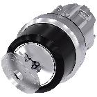 Selettore a chiave RONIS, 22 mm, rotondo, in metallo lucido, estrazione chiave O product photo