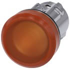 Indicatore luminoso, 22 mm, rotondo, in metallo lucido, colore ambra, gemma, liscia product photo