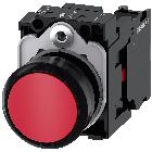 Pulsante, 22 mm, rotondo, in plastica, colore rosso, bottone, 1NC product photo