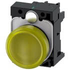 Indicatore luminoso, 22 mm, rotondo, in plastica, colore giallo, gemma, liscia, AC/DC 24 V product photo