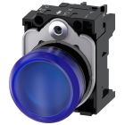 Indicatore luminoso, 22 mm, rotondo, in plastica, colore blu, gemma, liscia, AC/DC 24 V product photo
