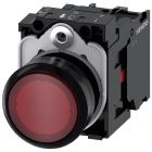 Pulsante, illuminato, 22 mm, rotondo, in plastica, colore rosso, 1NC, AC 230 V product photo