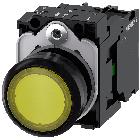 Pulsante, illuminato, 22 mm, rotondo, in plastica, colore giallo, 1NO, AC 230 V product photo