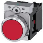 Pulsante, 22 mm, rotondo, in metallo lucido, colore rosso, bottone, 1NC product photo