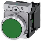 Pulsante, 22 mm, rotondo, in metallo lucido, colore verde, bottone, 1NO product photo