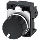 Potenziometro, 22 mm, rotondo, in plastica, colore nero, 4,7 kOhm, con supporto product photo