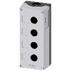 Pulsantiera per dispositivi di comando, 22 mm, rotondi, in plastica, colore grigio, 4 punti di comando product photo