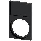 Portatarghetta, cornice squadrata in basso, colore nero, per targhetta identificativa 17,5 x 27 mm product photo