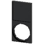 Portatarghetta, cornice squadrata in basso, colore nero, per targhetta identificativa 27 x 27 mm product photo