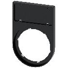 Portatarghetta, piatto, arrotondato, colore nero, per targhetta identificativa 12,5 x 27 mm product photo