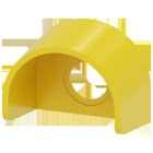 Collare di protezione per pulsante a fungo di ARRESTO DI EMERGENZA, colore giallo, in plastica product photo