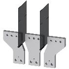 Attacchi a sbarra anteriori divaricati, 3 pezzi, accessori per: 3VA15/25 1000 product photo