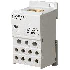 Blocco distributore a 1 polo, 250A, 690V ingresso: 1x 35-120mm2 uscita: 2x2,5-25+5x 2,5-16+4x 2,5-10mm2 per montaggio su guida DIN product photo