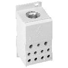 Blocco distributore a 1 polo, 400A, 690V ingresso: 1x 95-185mm2 uscita: 2x2,5-25+5x 2,5-16+4x 2,5-10mm2 per montaggio su guida DIN product photo