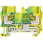 Morsetto PE in tecnica IPO, 6 mm², larghezza 8,2 mm, giallo-verde, 2 punti di collegamento product photo