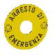 Etichetta circolare Ø90 per arresto emerg. ARRESTO DE EMERGENZA/logo ISO13850 product photo Photo 01 2XS