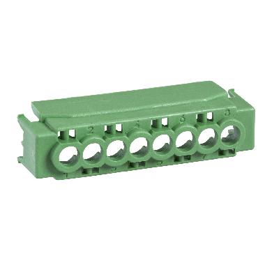 Protezione IP20 per morsettiera 8 fori, colore verde product photo Photo 01 3XL