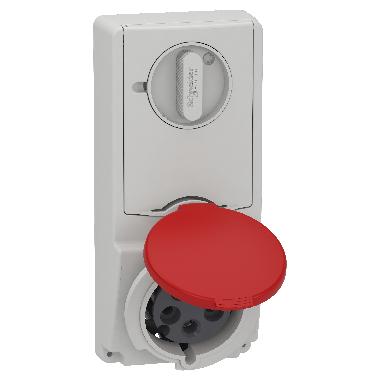 Presa da incasso interbloccata con fusibile Unika IP44 32A 380V 3P+N+T product photo Photo 01 3XL