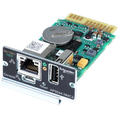 Device monitoring and management, Network Management Cards, NMC3 for CEI 0-16 certified Easy UPS On-Line, secure remote UPS monitoring and management product photo Photo 01 3XL