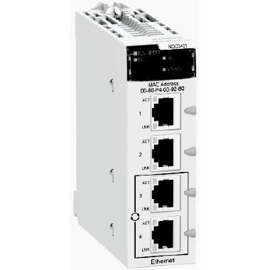 Modulo Ethernet M340 - 4×RJ45 10/100 product photo Photo 01 3XL