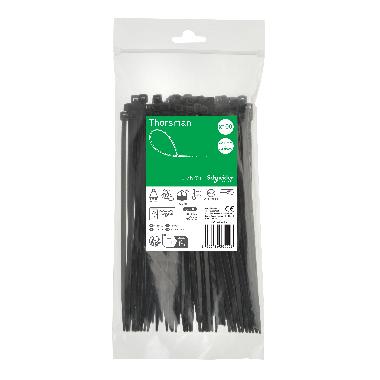 Cable tie, Thorsman installation material, 200x4.8mm, black (Conf. da 100 Pz.) product photo Photo 01 3XL