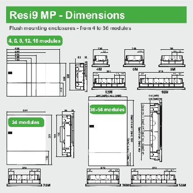 Fronte Resi9 MP incasso 8 moduli bianco porta traslucida product photo Photo 02 3XL