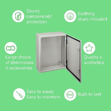 Cassa PanelSeT CRN 700X500X250 porta piena + piastra product photo Photo 01 3XL