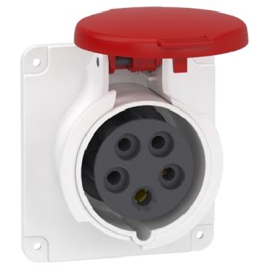 Presa fissa BT da incasso diritta IP44 16A 380V 3PNT cablaggio rapido product photo Photo 01 3XL