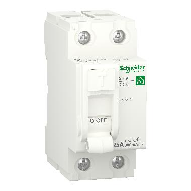Interruttore differenziale (RCCB), Resi9, 2P, 25 A, 300 mA, Tipo AC, selettivo product photo Photo 01 3XL