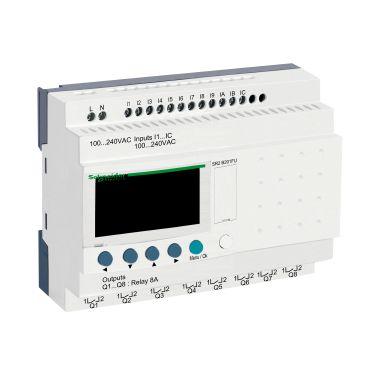 Smart relay comp. Zelio Logic - 20 I/O - 100..240 V CA - Orologio - Display product photo Photo 01 3XL