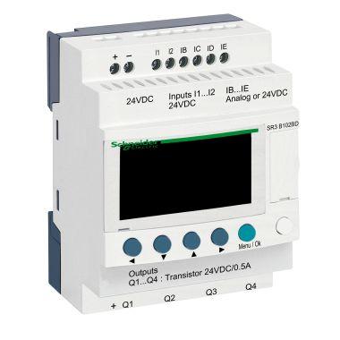 Smart relay modulare Zelio Logic - 10 I/O - 24 V CC - Orologio - Display product photo Photo 01 3XL