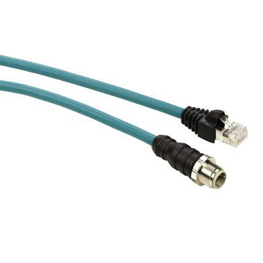 Cavo Ethernet ConneXium - Connettore M12 - Connettore RJ45 - IP67 - 10 m product photo Photo 01 3XL