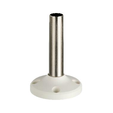 Tubo di supporto c/base di fissaggio l=100mm - alluminio bianco - XVM product photo Photo 01 3XL