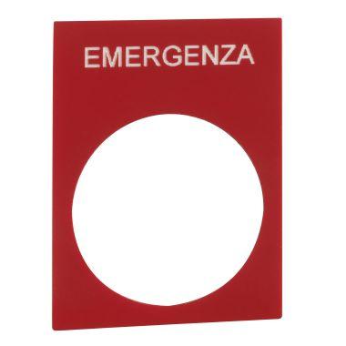Targhetta emergenza product photo Photo 01 3XL