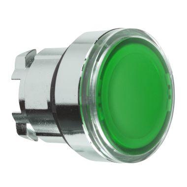 Testa pulsante luminoso Ø22 - verde - per inserimento etichetta- per LED universale product photo Photo 01 3XL