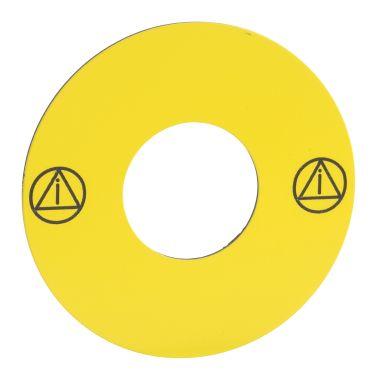 Etichetta circolare Ø45 - per puls. arresto emergenza - gialla - senza testo product photo Photo 01 3XL