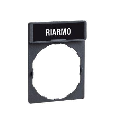 Porta etichetta 30 X 40mm - per unità Ø22 - con etichetta RIARMO product photo Photo 01 3XL