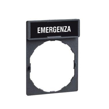Porta etichetta 30 X 40mm - per unità Ø22 - con etichetta product photo Photo 01 3XL