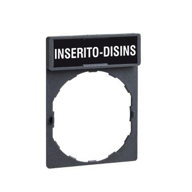 Porta etichetta 30 X 40mm - per unità Ø22 - con etichetta ARRESTO-MARCIA product photo Photo 01 3XL