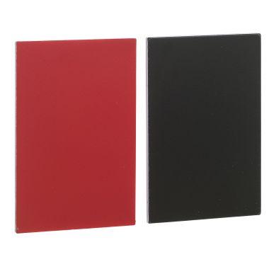Etichetta neutra18 x 27mm - porta Etichetta 30 x 50mm -nera + rossa - s/marc. - [prezzo per 100 pz] product photo Photo 01 3XL